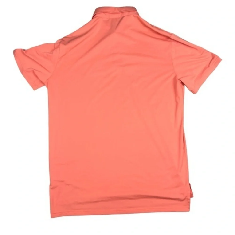 Ralph Lauren RLX Shirt‎ Mens Large Orange Short Sleeve Polo Golf Wicking READ!